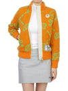 Golf Ruler Storm Protection Jacquard MLW 2D AD14 ORANGE Women s Mohair Wool Padding Jacket - MARK & LONA - BALAAN 7