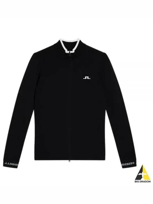 Almaida Full Zip Knit Top Black - J.LINDEBERG - BALAAN 2