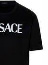 logo bag smiley print short sleeve t-shirt black - VERSACE - BALAAN.