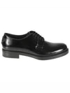 Triangle Logo Lace-Up Derby Black - PRADA - BALAAN 2