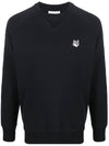 Grey Fox Head Patch Classic Sweatshirt Black - MAISON KITSUNE - BALAAN 2