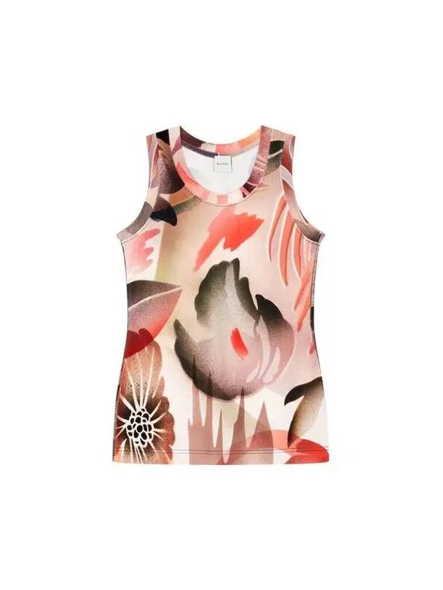 Women s Stretch Floral Tank Top Soft Coral 271273 - PAUL SMITH - BALAAN 1