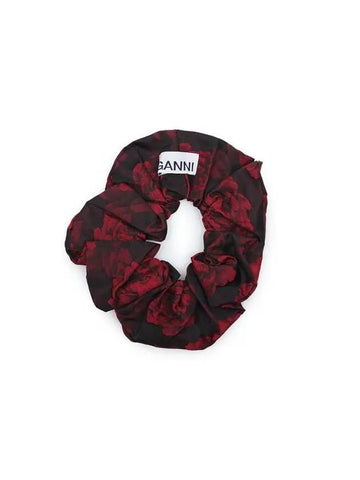 jacquard scrunchie red A5495 472 - GANNI - 1