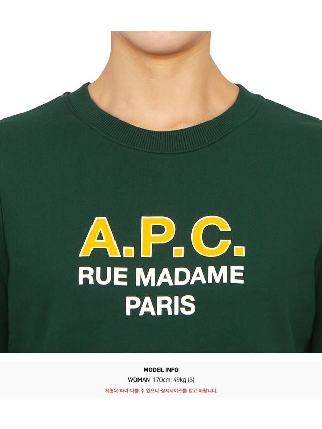 Women's Madame Logo Print Knit Top Green - A.P.C. - BALAAN 6