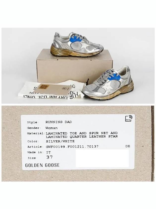 Dad Star Low Top Sneakers Silver - GOLDEN GOOSE - BALAAN 7