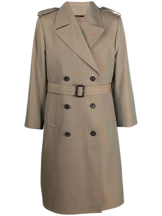 Men's Wool Belted Trench Coat Brown - MAISON MARGIELA - BALAAN 1