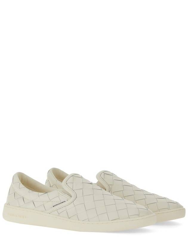 Sawyer Intrecciato Calfskin Slip-Ons White - BOTTEGA VENETA - BALAAN 3