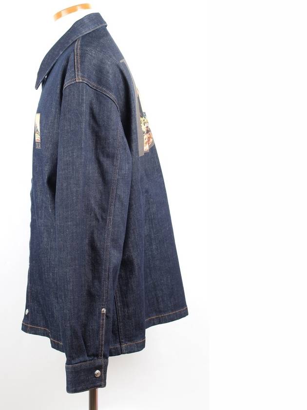 x Kim Jones Kerouac Logo Over Denim Shirt Jacket 56 - DIOR - BALAAN 5