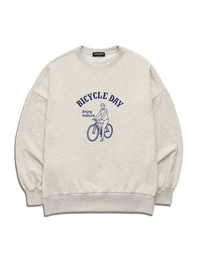 BICYCLE DAY Overfit Sweatshirt VLS0030 Oatmeal - VANN WORKS - BALAAN 2