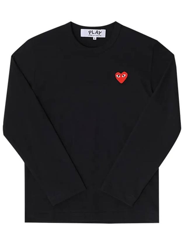 Red Heart Wappen Long-Sleeve T-Shirt Black  P1 T118 1 - COMME DES GARCONS - BALAAN 5