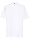 RWB Pocket Interlock Cotton Short Sleeve Polo Shirt White - THOM BROWNE - BALAAN 3