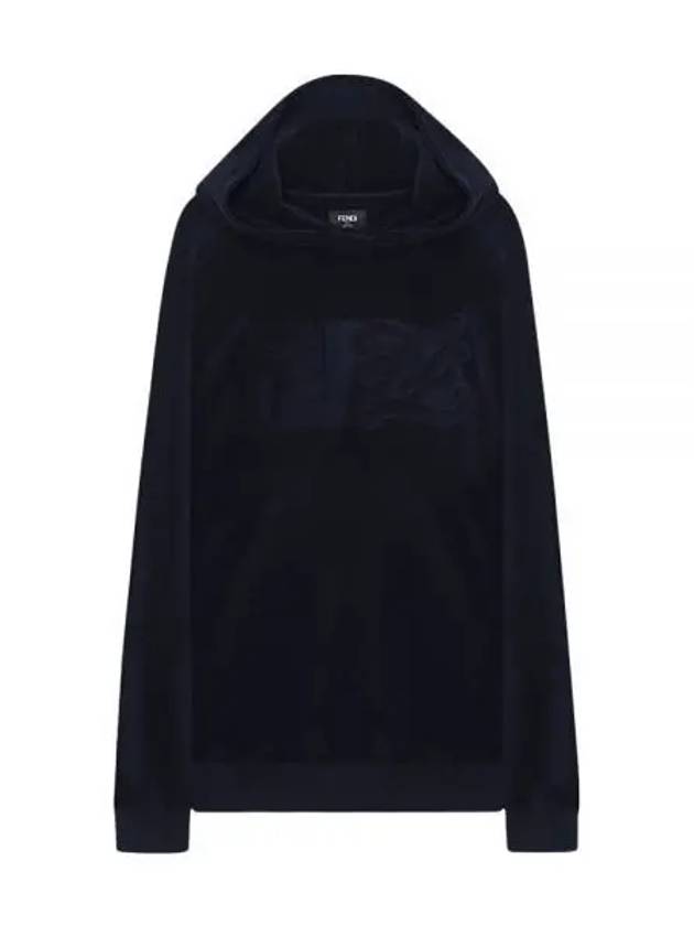 Men's Cotton Hoodie Navy - FENDI - BALAAN 2