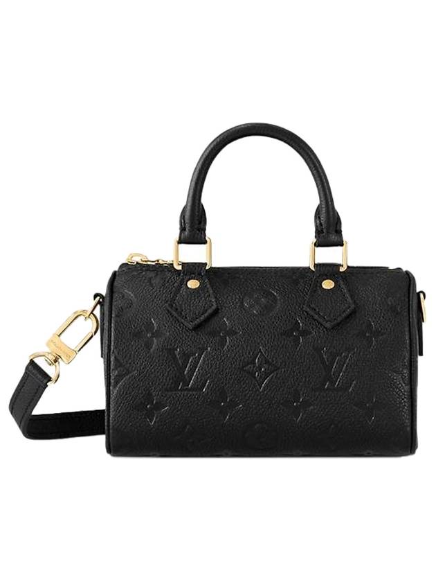 Nano Speedy Monogram Leather Tote Bag Black - LOUIS VUITTON - BALAAN 1