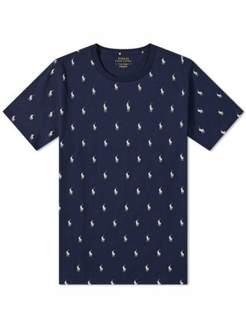 Men's All Over Pony Sleepwear Short Sleeve T-Shirt Blue - POLO RALPH LAUREN - BALAAN 1