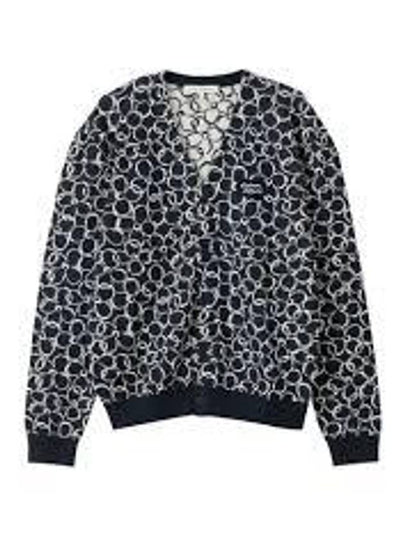 Abstract Daisy Jacquard Cardigan Navy - MAISON KITSUNE - BALAAN 2