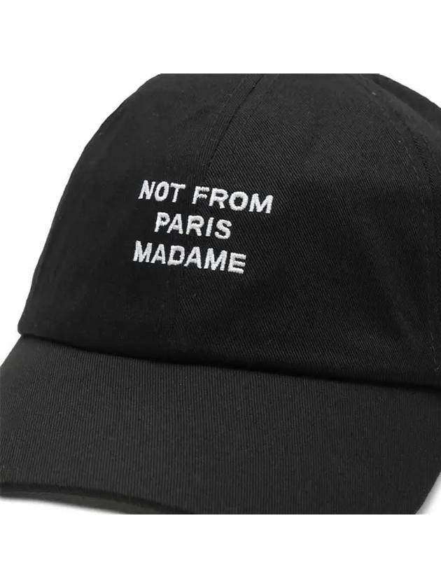 Slogan Embroidery Ball Cap Black - DROLE DE MONSIEUR - BALAAN 5