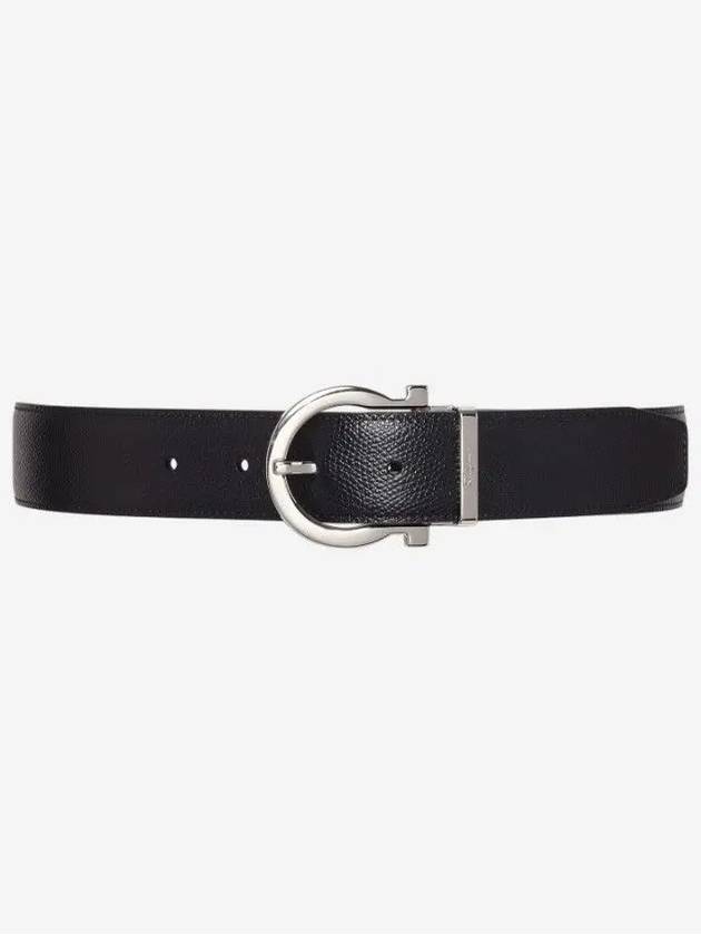 Ferragamo Reversible Adjustable Gancini Belt Black Hickory 679781 675140 - SALVATORE FERRAGAMO - BALAAN 2