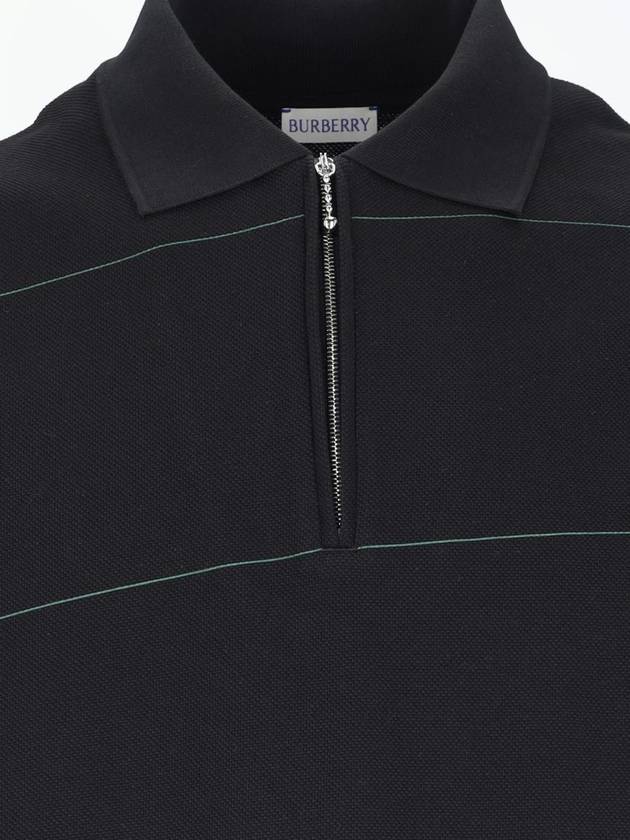 logo embroidered striped polo shirt 8083718 - BURBERRY - BALAAN 4