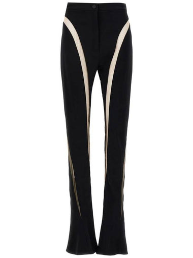 Mugler Mesh Insert Leggings - MUGLER - BALAAN 1