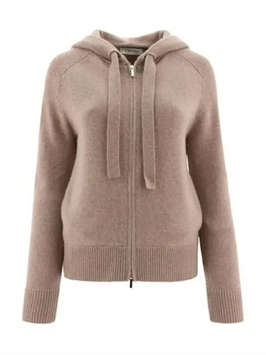 Uberta Knit Zip-Up Hoodie  Beige - MAX MARA - BALAAN 2