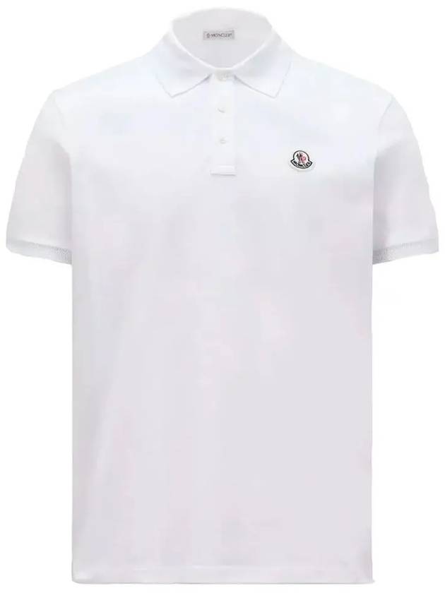 Logo patch short sleeve PK shirt white - MONCLER - BALAAN 2