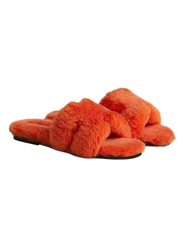 Oran Wool Sandals Orange - HERMES - BALAAN 1