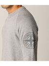 Geelong Wool Embroidery Crewneck Knit Top Light Grey - STONE ISLAND - BALAAN 5