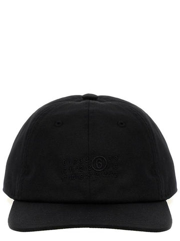 Logo Embroidered Base Ball Cap Black - MAISON MARGIELA - BALAAN 1