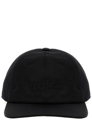 Logo Embroidered Base Ball Cap Black - MAISON MARGIELA - BALAAN 1