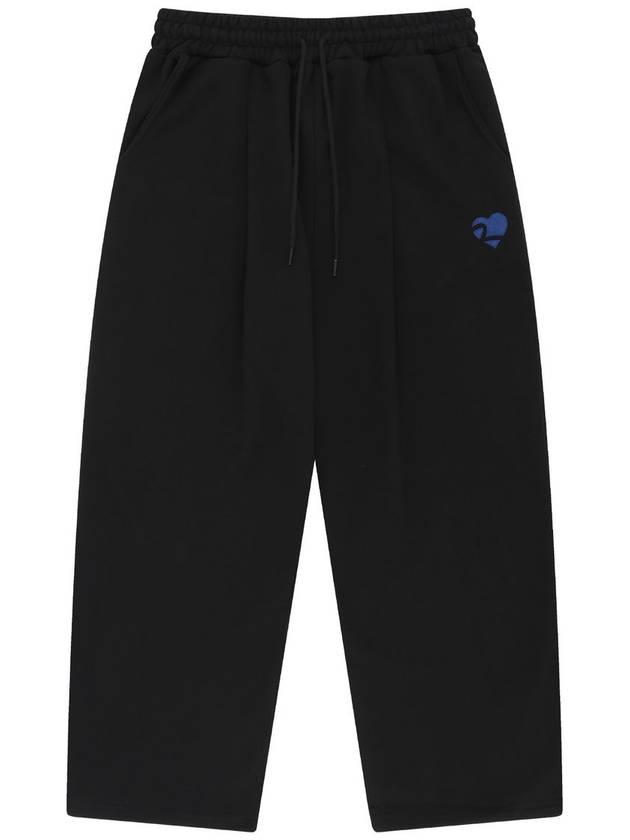 2024 F W Unisex MVR Heart Logo Wide Sweatpants Black - MAVRK - BALAAN 1