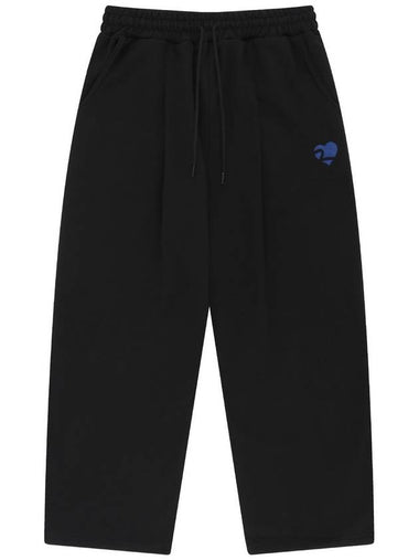 2024 F W Unisex MVR Heart Logo Wide Sweatpants Black - MAVRK - BALAAN 1