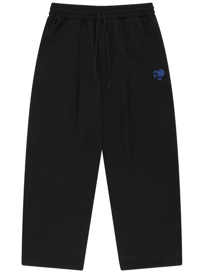 2024 F W Unisex MVR Heart Logo Wide Sweatpants Black - MAVRK - BALAAN 2