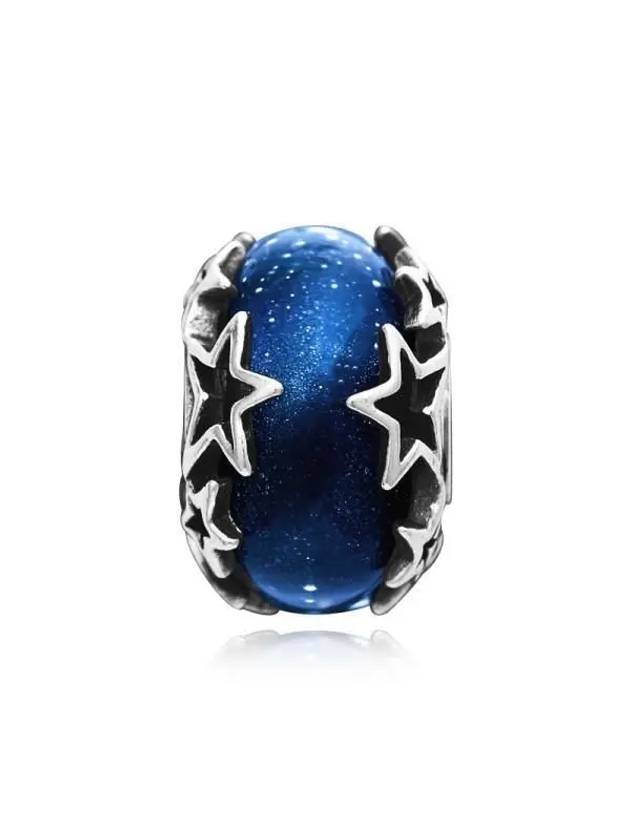 Galaxy Star Murano Bracelet Charm Silver Blue - PANDORA - BALAAN 3