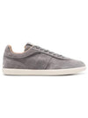 Stamp Logo Suede Low Top Sneakers Grey - TOD'S - BALAAN 2