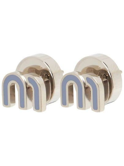 Enameled Metal Earrings Grey - MIU MIU - BALAAN 2