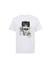 Men's Dover Man Printing Easy Fit Short Sleeve T-Shirt White - NEIL BARRETT - BALAAN 1