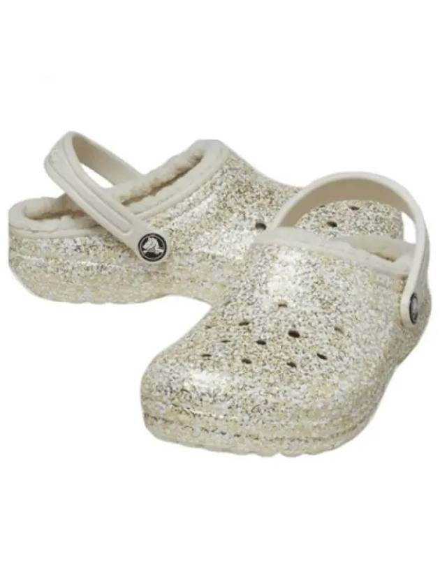 Classic Lined Glitter Clog Kids Stucco 207462 160 Fur Slippers Winter Indoor Shoes 480923 - CROCS - BALAAN 1