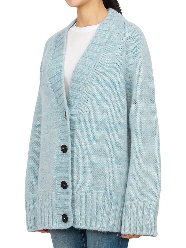 Botanical Dyed V-Neck Knit Cardigan Pale Blue - MAISON MARGIELA - BALAAN 3