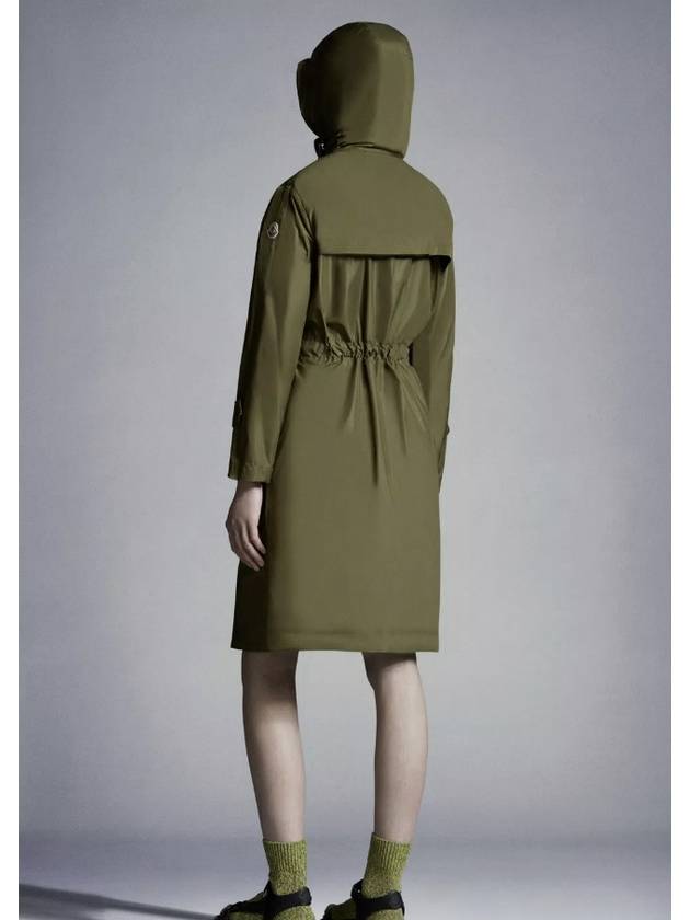 Women's Hiengu Raincoat Olive Green - MONCLER - BALAAN 7