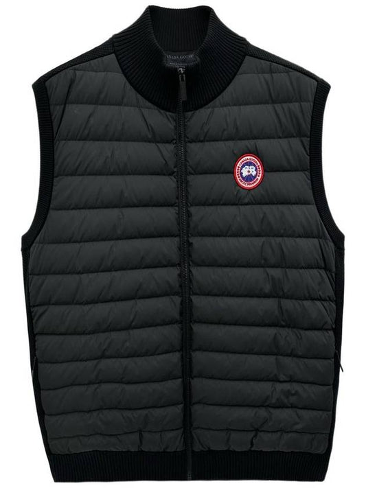 Hybrdige Slim Fit Merino Wool Padding Vest Black - CANADA GOOSE - BALAAN 2