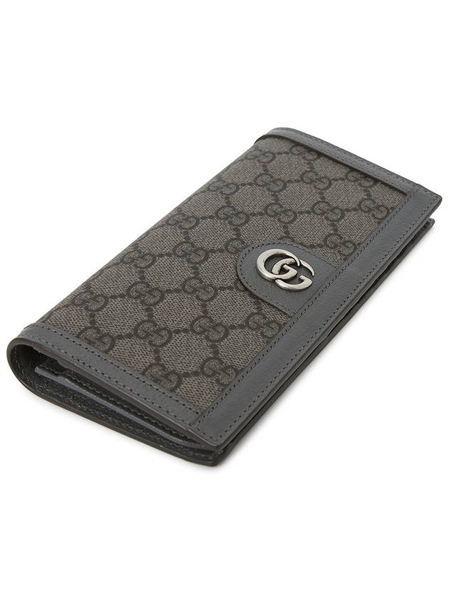 Ophidia GG Supreme Canvas Long Wallet Grey Black - GUCCI - BALAAN 4