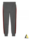 Wool Cashmere Track Pants Grey Melange - GUCCI - BALAAN 2