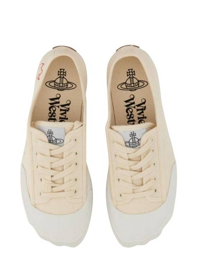 Animal Gym Canvas Low Top Sneakers Beige - VIVIENNE WESTWOOD - BALAAN 3