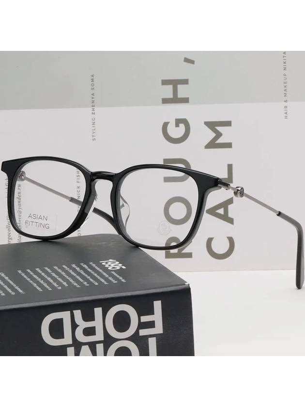 Glasses frame ML5137D 005 square horn rim Asian fit - MONCLER - BALAAN 2