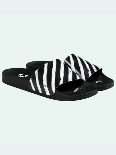 Spray Stripes Slippers Black - OFF WHITE - BALAAN 2