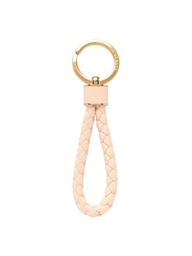 Intrecciato Lambskin Key Holder Pink - BOTTEGA VENETA - BALAAN 1