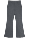 Cica Wool Back Slit Secret Banding Bootcut Slacks Pants Charcoal CICA06CH - RAMUSTUDIO - BALAAN 2