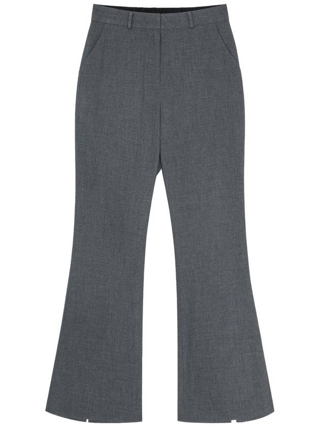 Cica Wool Back Slit Secret Banding Bootcut Slacks Pants Charcoal CICA06CH - RAMUSTUDIO - BALAAN 2