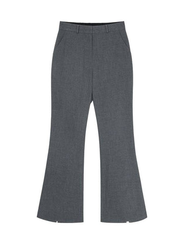 Cica Wool Back Slit Secret Banding Bootcut Slacks Pants Charcoal CICA06CH - RAMUSTUDIO - BALAAN 1