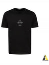 Mercerized Jersey Logo Print Short Sleeve T-Shirt Black - CP COMPANY - BALAAN 2